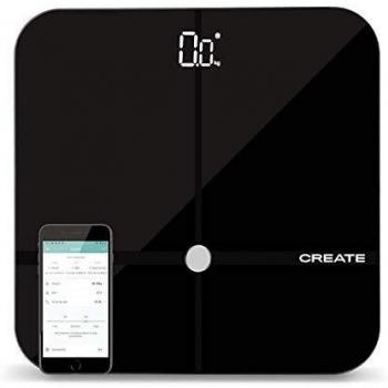 IKOHS BALANCE BODY SMART - Báscula de baño de bioimpedancia con App, Wifi, Android/IOS, Sensores, Display Led, Diseño Ligero y Plano, Cristal Templado, Biometría de hasta 24 usuarios