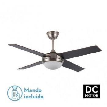 Ventilador de Techo DC Ciro 2xE27 Níquel 4 Aspas Haya Wengue