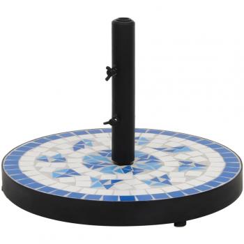 Base de sombrilla redonda 12 kg azul y blanco