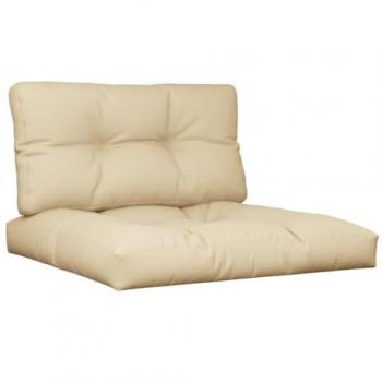 Cojines para palets 2 unidades tela beige Vidaxl Beige