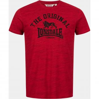 Lonsdale Men's Original Marl Red/Black T-Shirt