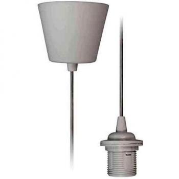 Lámpara Colgante E27 Blanca con Cable Textil de 1,2 m - MCSHINE MCS-1452332