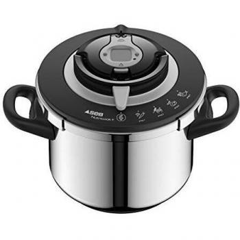 Olla a presión SEB Nutricook 6L Inox Inducción - Fácil de usar, Fabricada en Francia, 4 programas de cocción