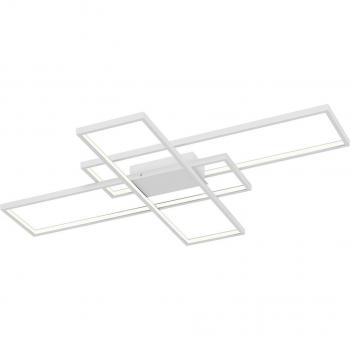 Lámpara de techo LED Tomke atenuable blanca de Lindby, moderna, hecha de aluminio, diseñada para salón y comedor, con 1 llama