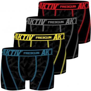 Freegun Aktiv Colored Stitching Boxer Shorts (Pack of 4)