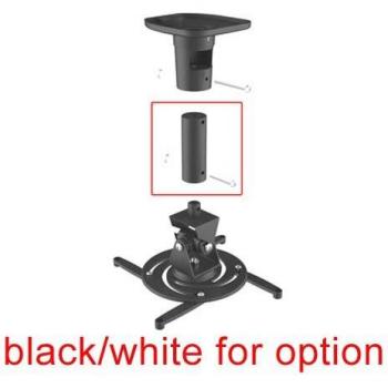 Soporte de techo universal para proyector de aluminio, montaje en D, rotación completa y ajuste de inclinación, capacidad de 13.6 kg