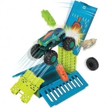 Hot Wheels Monster Trucks 1:24 Scale Mega Wrex Vehicle with Giant Crash Cage