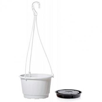 Macetero Colgante PRO 3,2L Terracota y Blanco - Dimensiones 210x210x135 mm