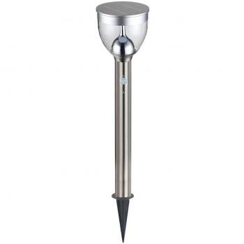 Baliza Solar Exterior de Acero Inoxidable 56 cm, IP44, LED 3000K con Sensor de Movimiento