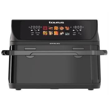 Freidora de aire Taurus Air Fry Grill 260 XL, 10 L, 2800 W, Doble cocción, 10 programas, Ventana de cocción, Antiadherente