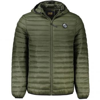 Cavalli Class Men's Green Lightly Padded Hooded Winter Jacket - Size S