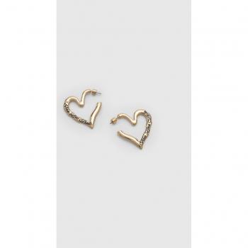 Stradivarius Gold Heart Earrings OS