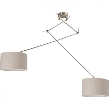 Lámpara colgante descentrada de acero 35 cm gris ajustable - Blitz II