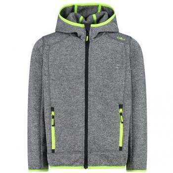 CMP Kids Knit-Tech Fleece Hoodie Jacket Titanium/Yellow