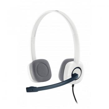 Logitech H150 Stereo Headset - On-Ear Wired Head-band Office/Call Center - Coconut White (981-000350/LC02858)