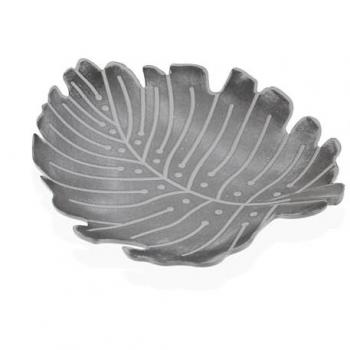 Centro de Mesa Versa Hoja Gris 28 x 3,5 x 33 cm