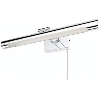 Lámpara LED para Espejo de Baño Chai 8W, Cromada, 3000K, IP44 con Interruptor Pull