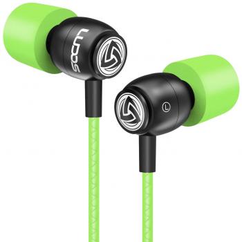LUDOS Clamor Auriculares con Micrófono y Cable, Espuma de Memoria Generación, Cable Reforzado, Graves y Control de Volumen para Xiaomi, Samsung, iPhone, Huawei