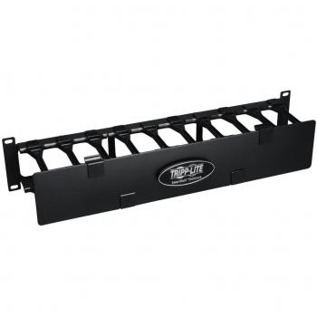 TRIPP LITE Rack Enclosure Horizontal Cable Manager Steel with Finger Duct 2URM SRCABLEDUCT2UHD Black