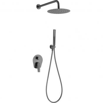 Conjunto ducha monomando empotrado Delos Imex - IMEX GPD055/BGM black gun metal