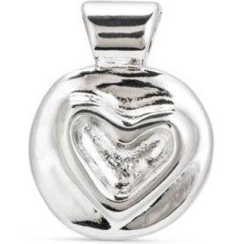UNO de 50 - Personalized Heart Silver Charm in Silver-Plated Metal Alloy