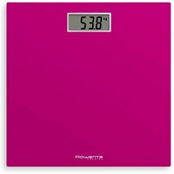 Bilancia Digital Pesapersone Rowenta Premiss BS1403, Electrónica, Vetro Temperato, Capacidad 150 kg, Graduación Precisa Cada 100 g, Color Rosa, Display Amplio