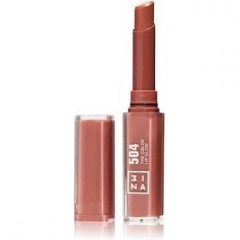 Labial Hidratante 3INA The Color Lip Glow 504 - Nude Taupe con Acabado Brillante y Manteca de Karité, 1.6 g
