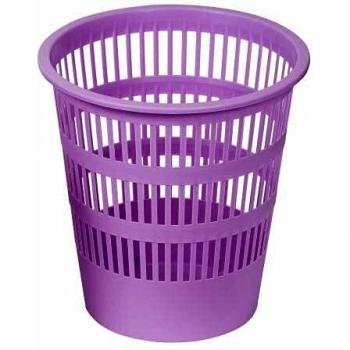 Papelera plastico Faibo rejilla violeta, FABRICADA EN POLIPROPILENO DE REJILLA. MEDIDAS: 29,5X27,5CM. CAPACIDAD 12L