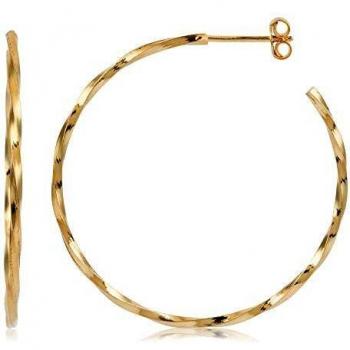 Córdoba Jewels | Pendientes en plata de ley 925 bañada en oro con diseño Aros Rizados Gold