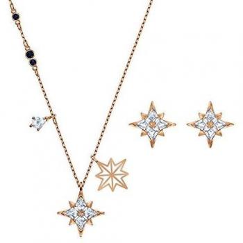 Swarovski Women's Pink Symbolic Star Necklace Set in Rose Gold - ONE SIZE 5517178