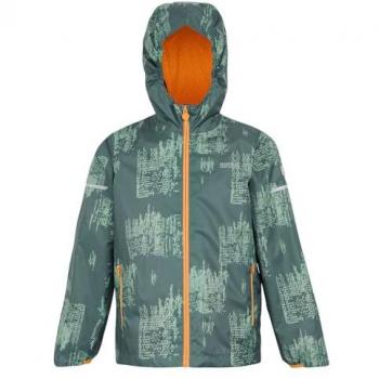Regatta Kids Waterproof Printed Lever II Jacket - Grey, Size: 9-10 Years
