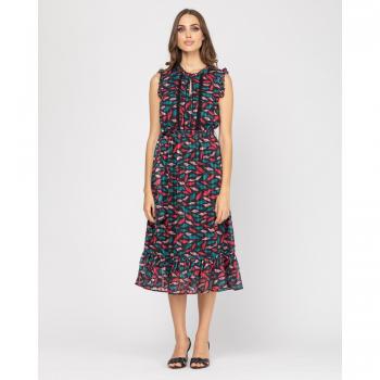Vestido midi sin mangas de cuello redondo Niza