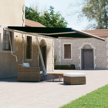 Toldo Retráctil Manual Autónomo 500x300 cm Antracita