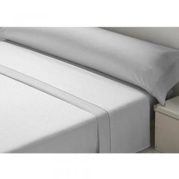 Juego de Sábanas de Franela D'Or Jazmin Gris para Cama de 150 cm