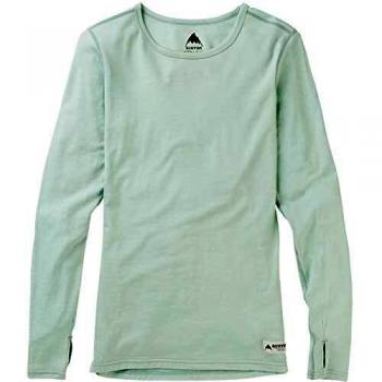 Camiseta de Mujer Burton de Merino Medio Peso en Color Aqua Gris