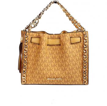 Mina Small Belted Cider Signature PVC Chain Inlay Crossbody Bag