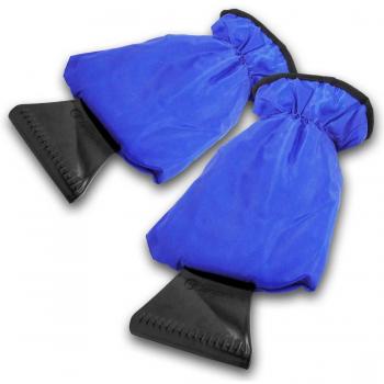 Zona Tech impermeable rascador de hielo vehículo Mitt – Lote de 2 Premium Calidad Azul Impermeable rascador de hielo guante de manopla de vehículo coche parabrisas nieve Remover