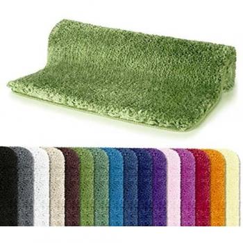 Alfombra de baño de microfibra Highland 70x120 cm Verde Oliva Spirella