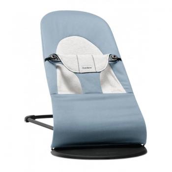 Hamaca Balance Soft BabyBjörn, Tejido Woven & Jersey, azul gris