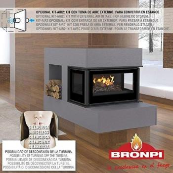 BRONPI Estufa DE LEÑA INSERTABLE Modelo PARIS-70 3C