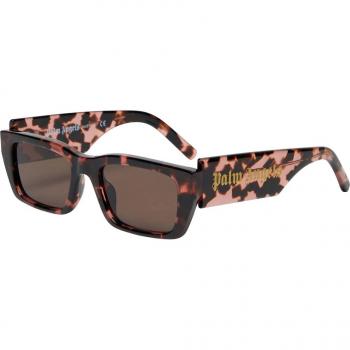 Palm Angels Peri006 Sunglasses, Color: Pink Havana Dark Brown, Type: Unisex, Size: 53 MM