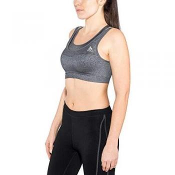 Odlo Sujetador Deportivo de Las Mujeres Ceramicool sin Costuras Medio Sujetador, Mujer, Sujetador, 130531-15015-XL, Mezcla Negra, XL
