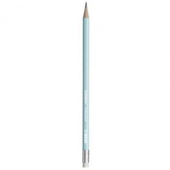 Lápices de grafito con goma Stabilo Swano HB Azul Pastel