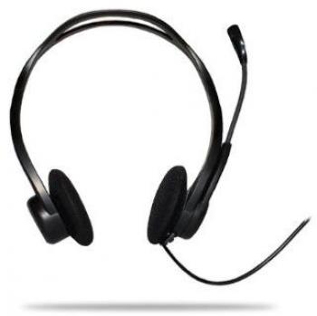 Logitech 960 Wired USB Stereo Computer Headset with Noise-Cancelling Microphone in Black