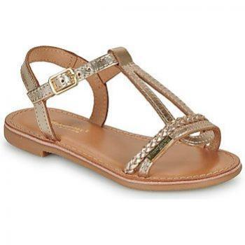 Sandalias Planas de Piel Badou Doradas para Niñas - Les Tropeziennes por M. Belarbi 32