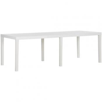 Mesa de jardín 220x90x72 cm en blanco PP