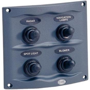Hella 265-H73070031 Panel 4 Interruptores, Color Gris