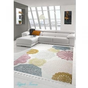 Crema Alfombra moderna Beige de la turquesa rosada de Brown
