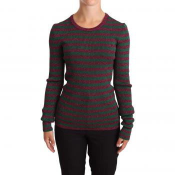 Dolce & Gabbana Multicolor Striped Crew Neck Pullover Sweater - IT40|S