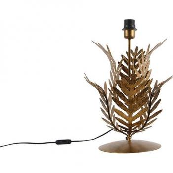 Lámpara de mesa vintage dorada sin pantalla, E27, acero, adecuada para LED, 1-flama - BOTANICA